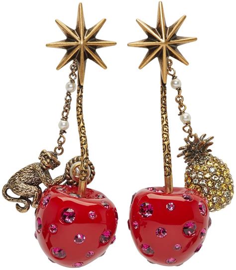 gucci cherry earrings